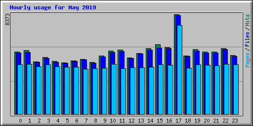 Hourly usage for May 2019