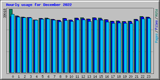 Hourly usage for December 2022