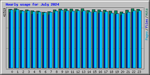 Hourly usage for July 2024