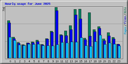 Hourly usage for June 2025