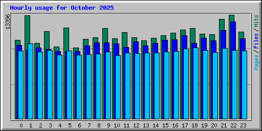 Hourly usage for October 2025