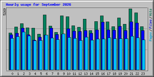Hourly usage for September 2026